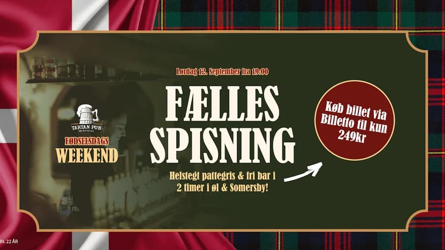 Fællesspisning på Tartan Pub