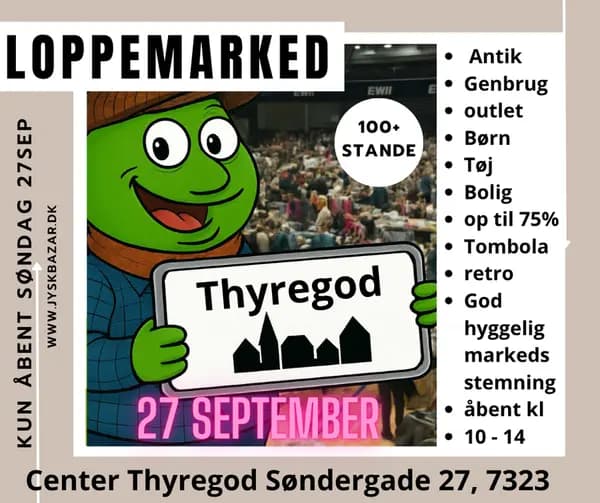 KÆMPE Loppe & kræmmermarked i Thyregod Centret